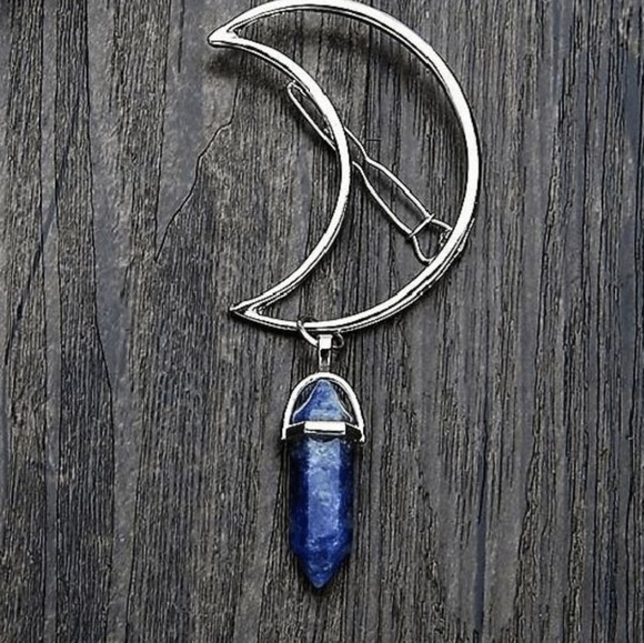🌛Boho Silver Moon & Crystal Hair Clip🌜 - Picture 2 of 5